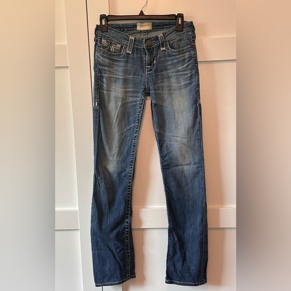 Big Star Denim - Big Star Maddie Bootcut Jeans – Medium Wash Distressed (Size 25R)